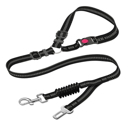 Heavy-Duty Adjustable Dog Car Seat Belt, Durable Pet Leash