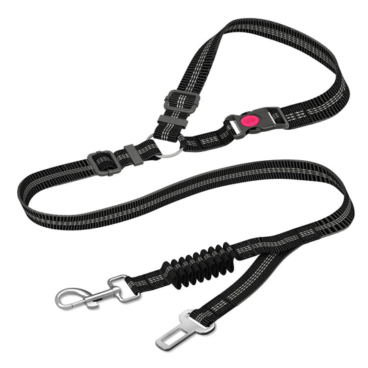 Heavy-Duty Adjustable Dog Car Seat Belt, Durable Pet Leash