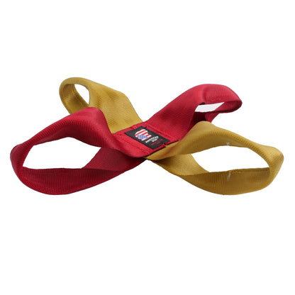 Seatbelt Quad Flopper - Dog Toys - American Dog - Red/Gold - sku - 44465082106115