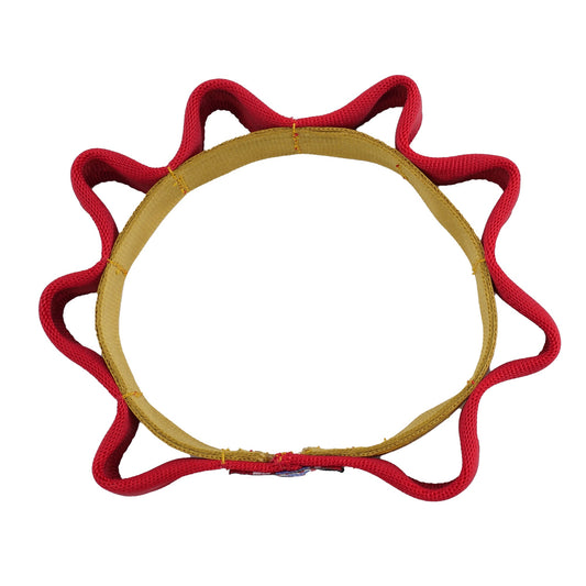 Dog Toy Seatbelt 2 Tone Sprocket Tug Flyer Interactive Plush - main product image