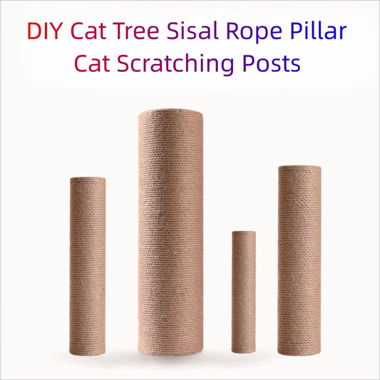 DIY Cat Climbing Tree Tower Sisal Rope Pillar 🐱