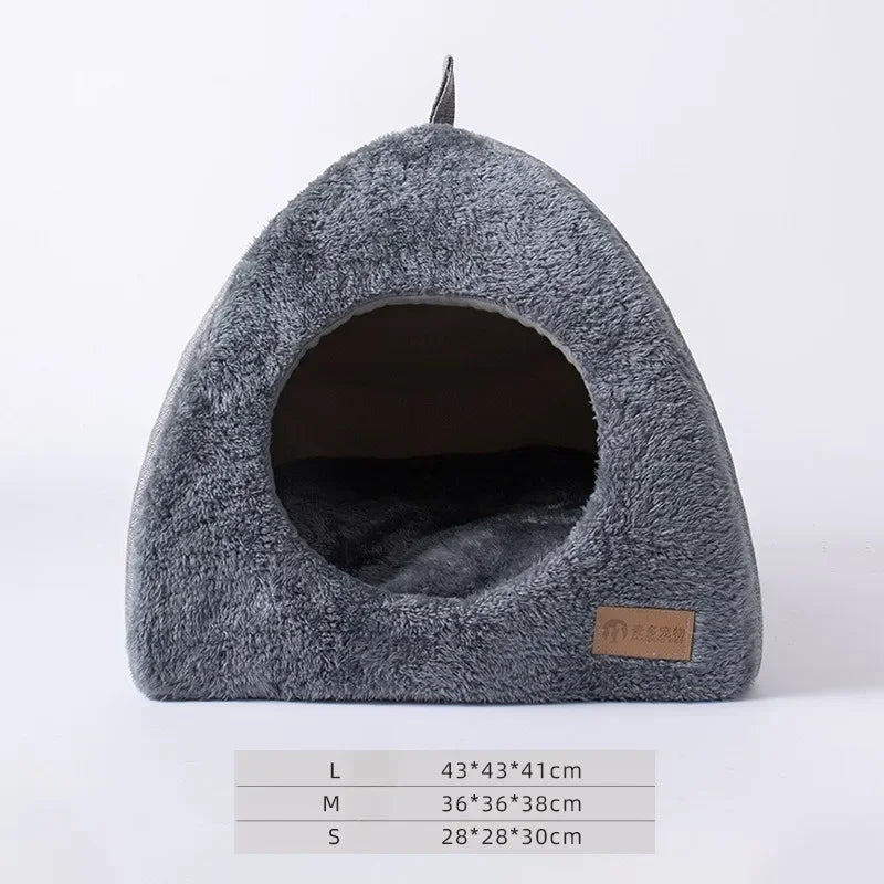 Heated Cat Bed – Self Warming Triangle Cat Cave for Indoor Pets - WTN Essentials