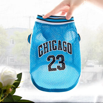 Mesh Breathable Dog Basketball Jersey - Summer Cooling Vest