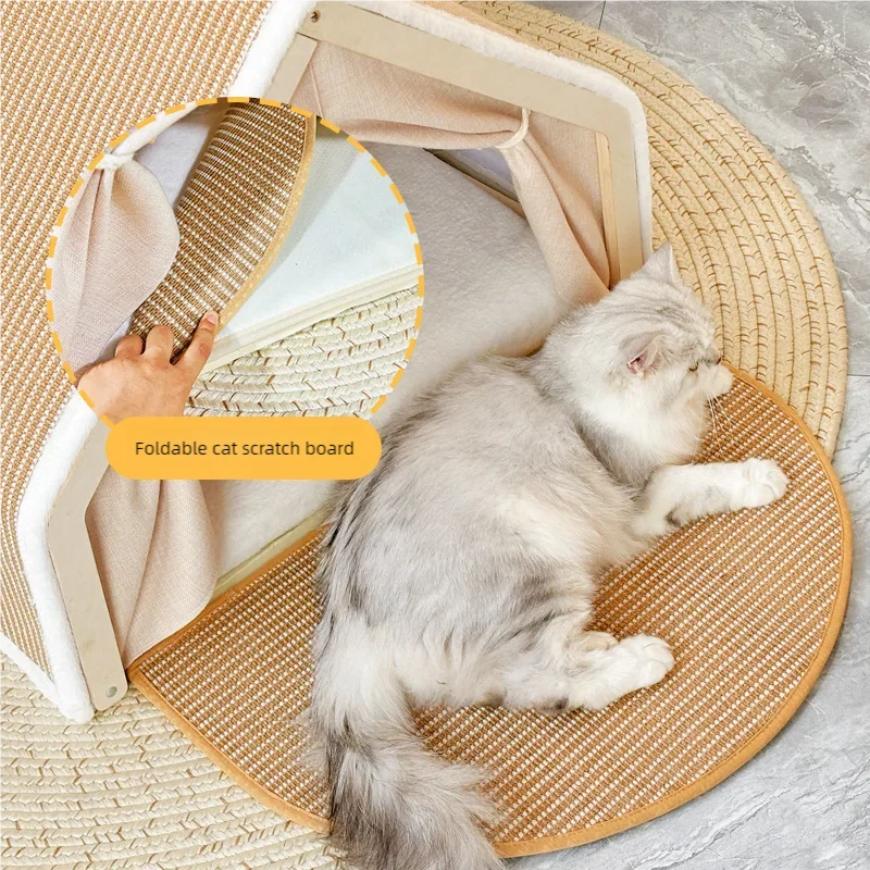 Cat Tent Villa - All-Season Dual-Use Wooden Bed & Cozy House - Purrfect Pet Kingdom