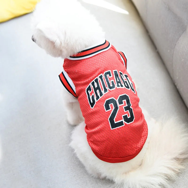 Mesh Breathable Dog Basketball Jersey - Summer Cooling Vest