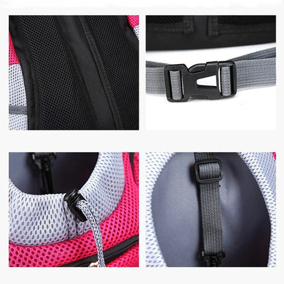 Double Shoulder Pet Carrier Backpack – Breathable Travel Dog Bag