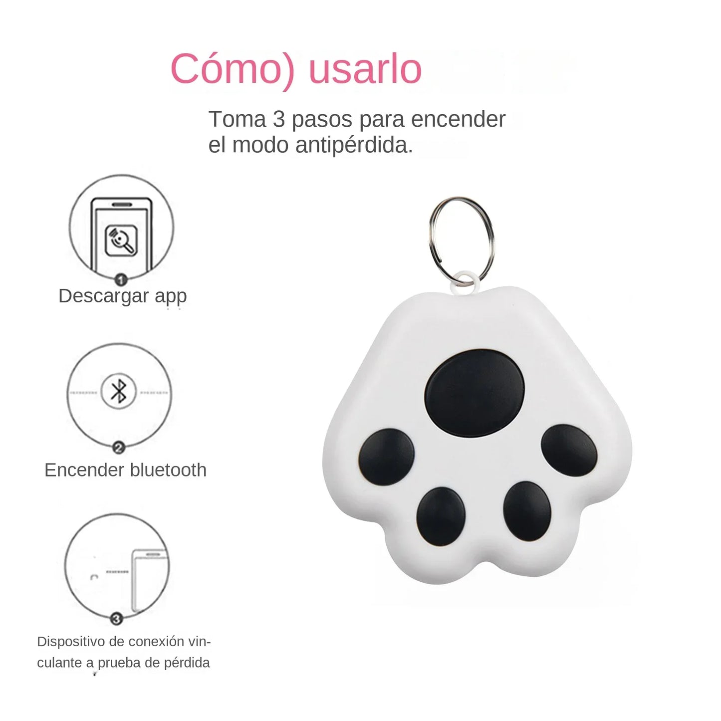 Pet Smart GPS Tracker Mini Anti-Lost Waterproof Bluetooth