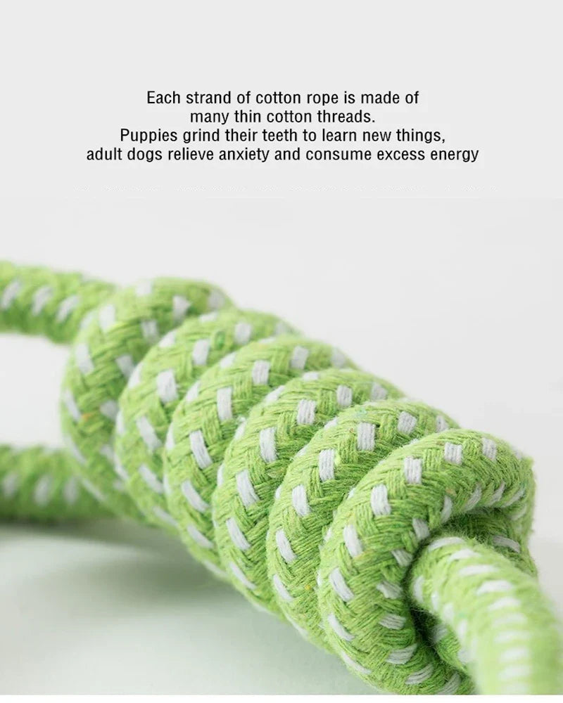 Interactive Cotton Rope Dog Toy – Mini Ball for Chewing & Cleaning - WTN Essentials