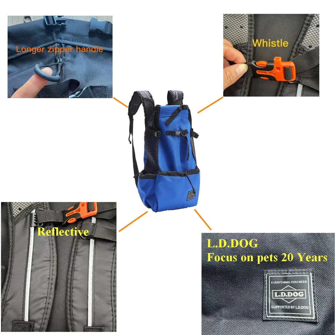Hiking Pet Dog Carrier Travel Backpack Outdoor Ventilation Outdoor Sport Mesh - Pet carrier - THRIXINE