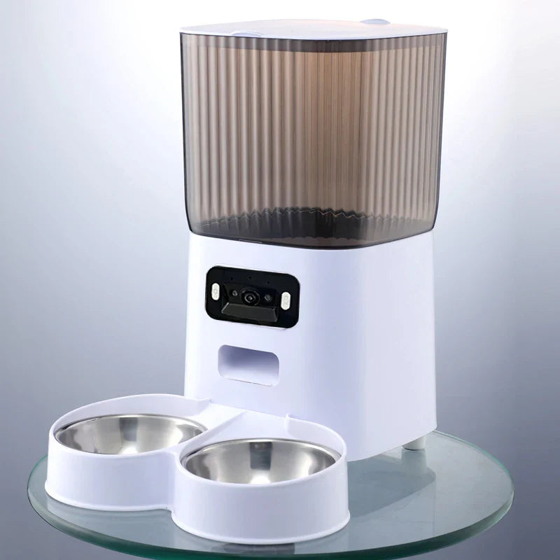 Cat Food 5L Double Bowls Smart Automatic Feeder With Camera - gallery product image for cat food