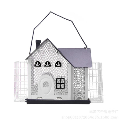 DecorBites™ Hanging Metal Bird Feeder House for Hummingbird & Wild Birds
