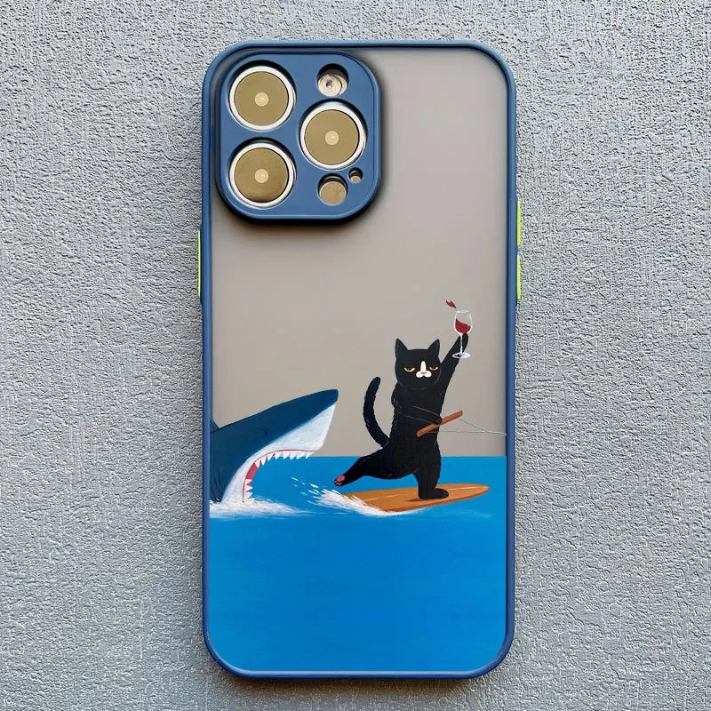 Funny Cat Daily Life Phone Case For iPhone 11 Case iPhone 12