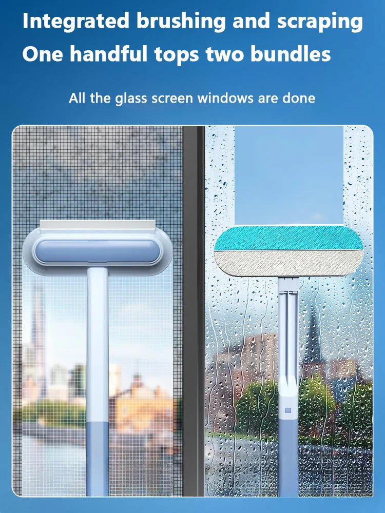 Multifunctional Pet Hair Remover Brush Long Handle Window Cleaning Brush Pet Fur Cleaning Tool Manual Cat Dog Hair Remover Brush - WTN Essentials