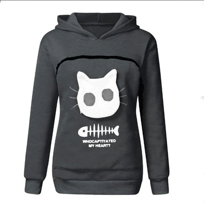 Pet Cuddle Pouch Hoodie - Carry Your Cat or Small Dog in Style