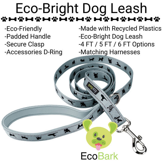 Dog Leash EcoBark Gray Leash- Padded Comfort Grip Leash 4ft - detail product image for dog leash