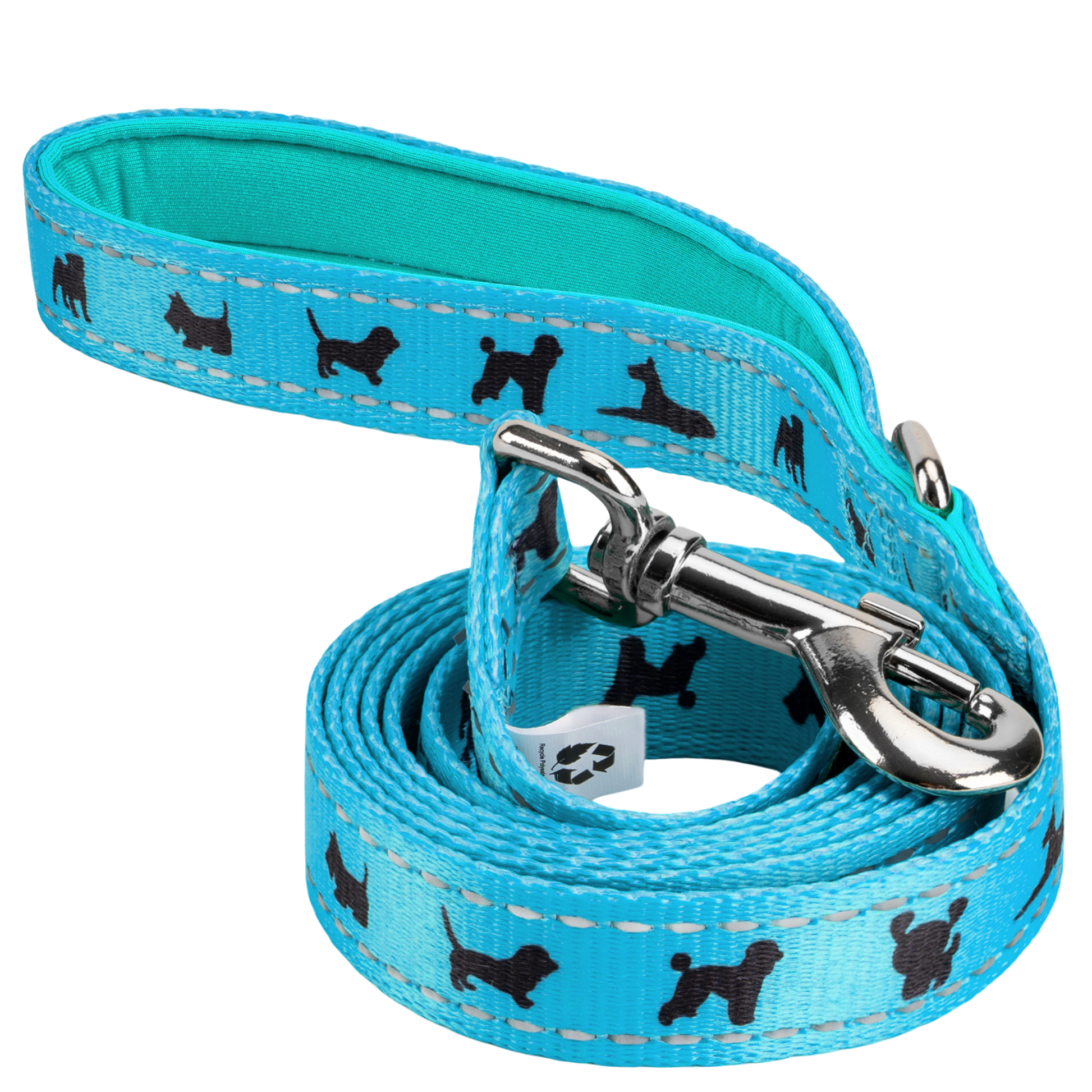 Dog Leash EcoBark Sky Blue Leash- Padded Comfort Grip Padded - main product image for dog leash
