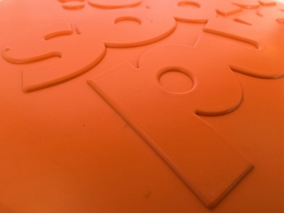 Dog Toy Rubber Frisbee Bottle Top Flyer Orange