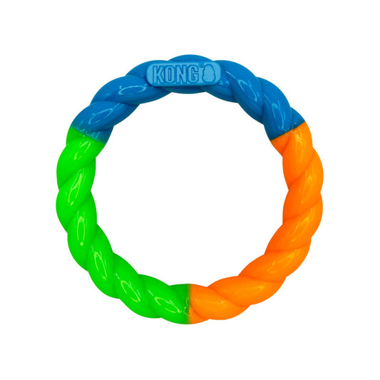 KONG Twistz High-Viz Ring Glow-In-Dark Fetch Dog Toy 👑