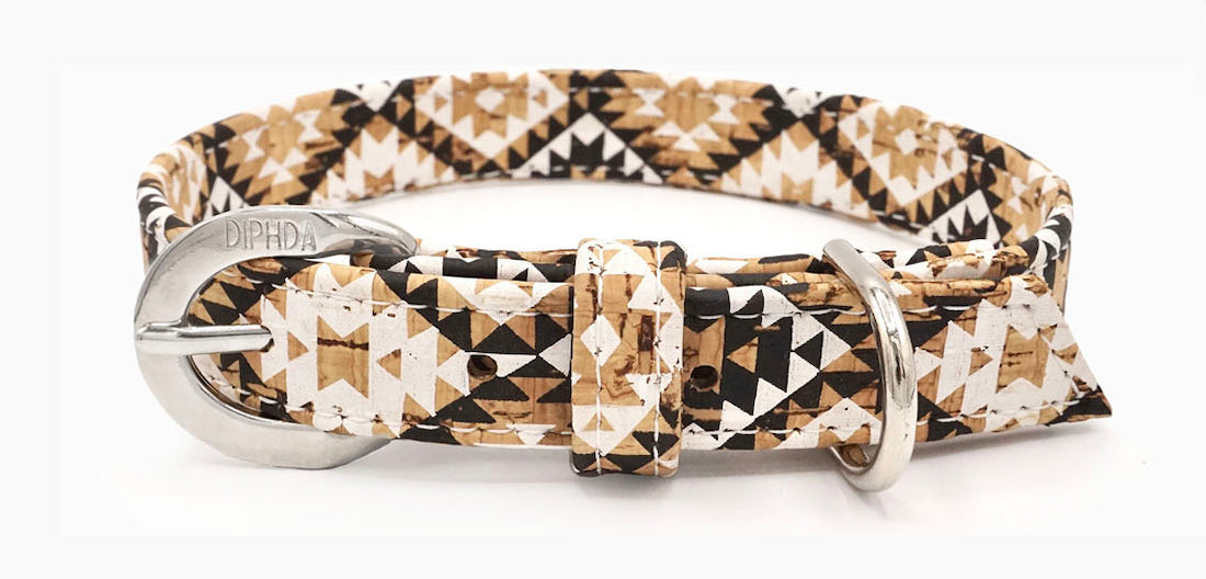 Diamond Cork Leather Collar - Purrfect Pet Kingdom