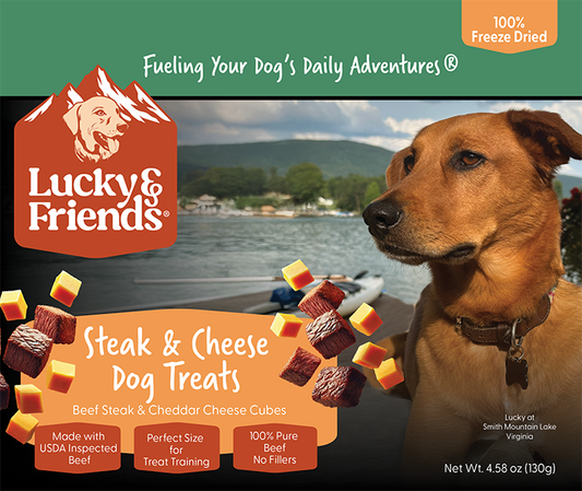Lucky & Friends Steak & Cheese Dog Treat - Lucky & Friends