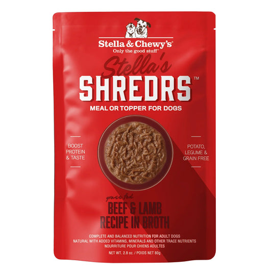 Stella & Chewy's Shredrs Beef and Lamb Wet Dog Food 2.8oz Pack