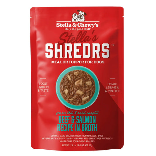 Stella and Chewys Shredrs Beef and Salmon Wet Dog Food 2.8oz