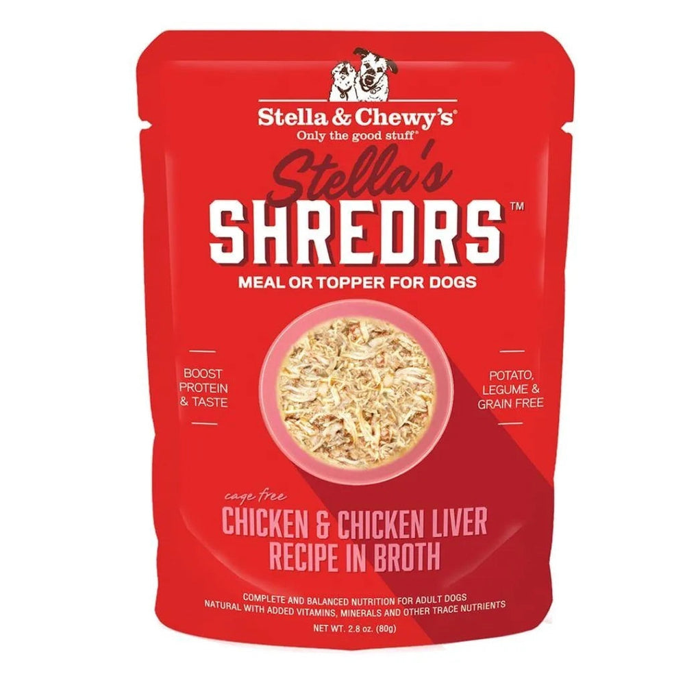 Stella & Chewy's Stella's Shredrs Chicken & Chicken Liver Recipe in Broth Dog Food (2.8oz)