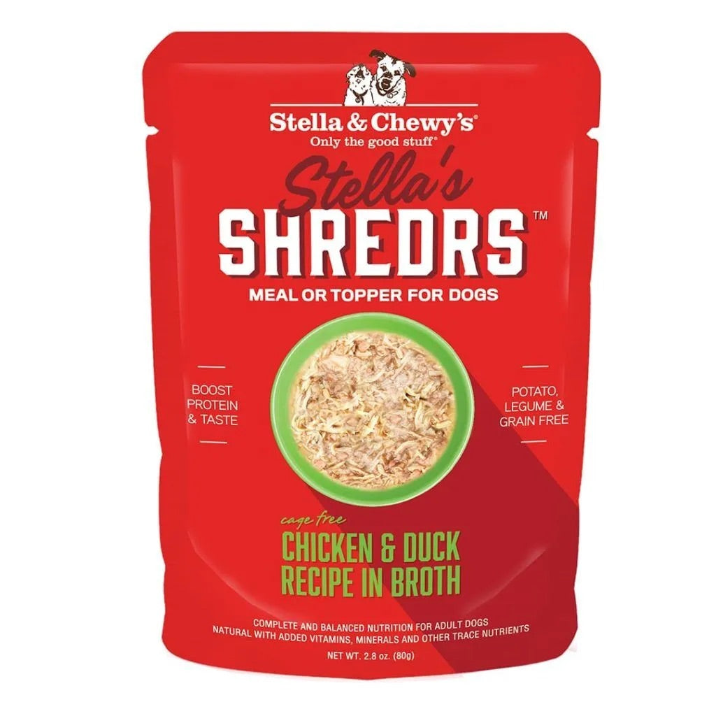 Stella & Chewy's Chicken & Duck Shredrs Dog Food (2.8oz) - Wet Dog Food - The Family Pet