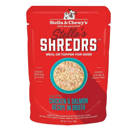 Stella & Chewy's Shredrs Chicken & Salmon Dog Food (2.8oz) - Wet Dog Food - The Family Pet
