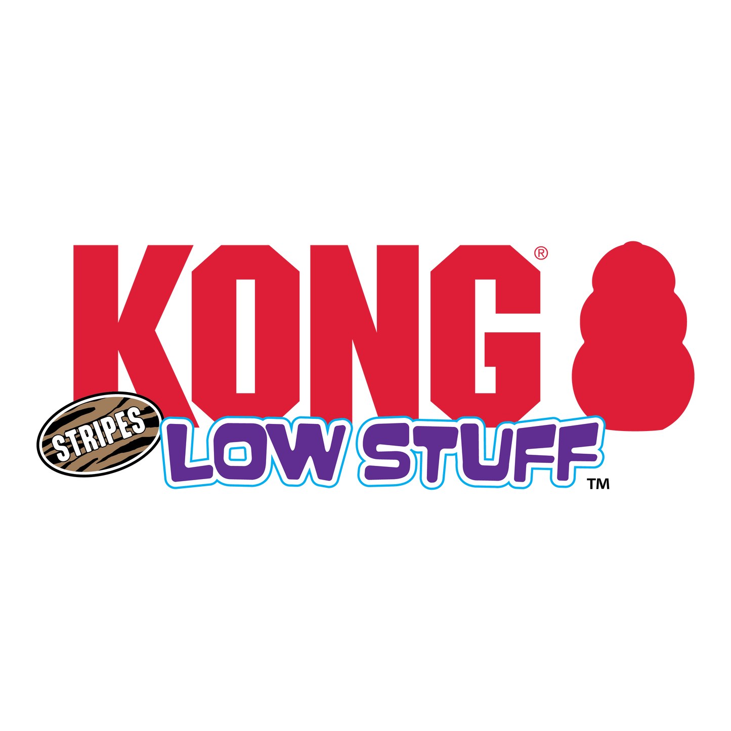 KONG Low Stuff Stripes Pig Plush Squeaky Dog Toy 👑