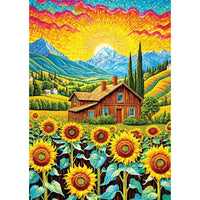 Sunflower House 1000 Piece Jigsaw Puzzle Enjoy