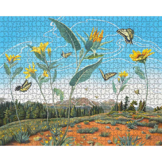 Swallowtail Dance 1000 Piece Jigsaw Puzzle Pomegranate