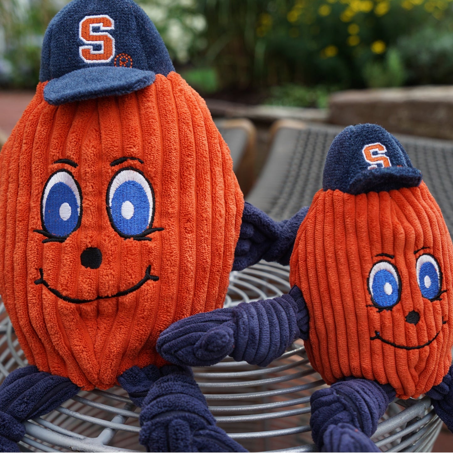 Dog Toy NCAA Syracuse University Otto the Orange Knottie - size and texture image for dog toy