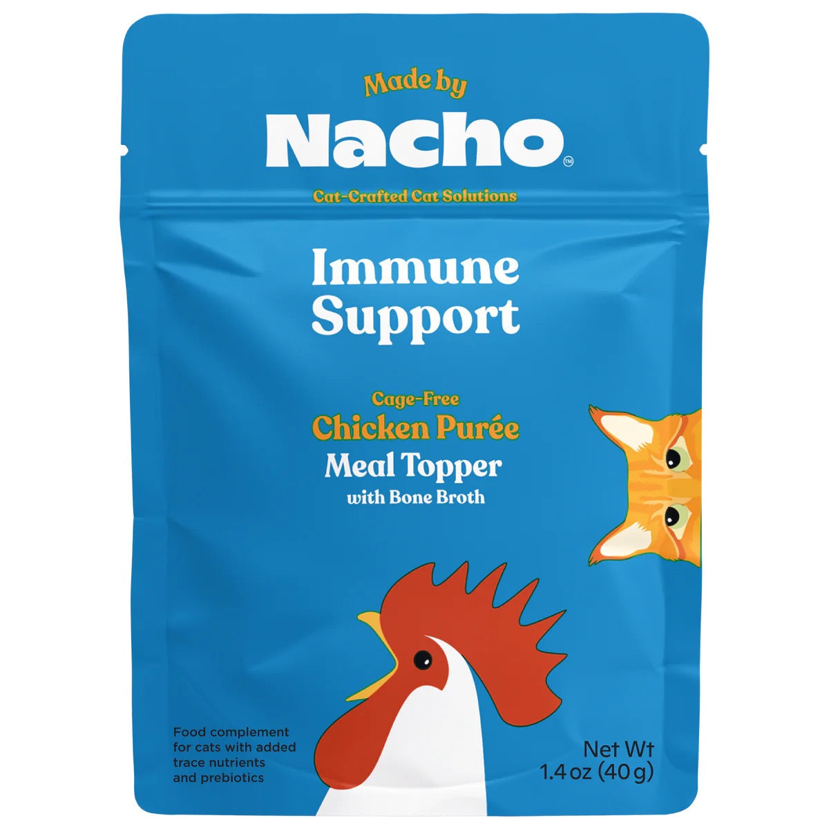 Made By Nacho Chicken Immune Topper For Cats (1.4oz) - Cat Food Topper - The Family Pet