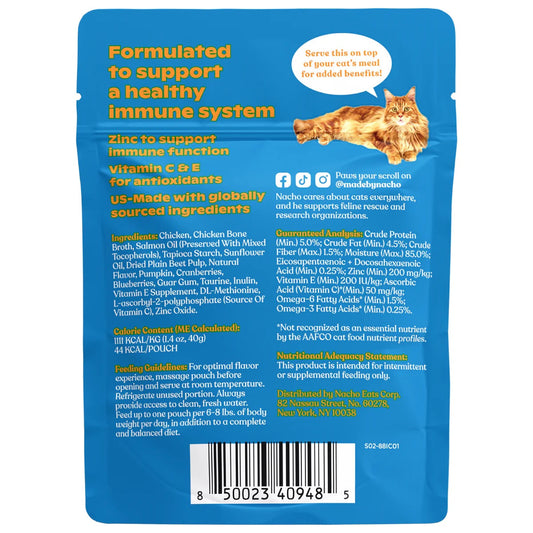Made By Nacho Chicken Immune Topper For Cats (1.4oz) - Cat Food Topper - The Family Pet