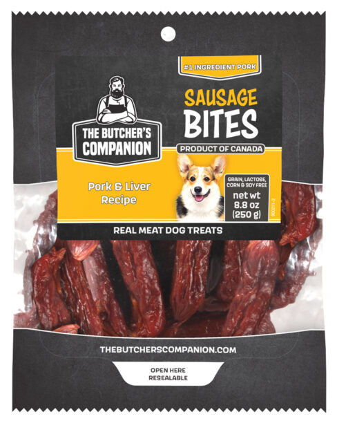 Dog Treats Pork Liver Sausage Bites 6.17 Oz 🐷