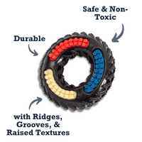 Country Living 'Tire of Fun' TPR Textured Dog Chew Toy - Durable, Non-Toxic, and Interactive Playtime for Dogs