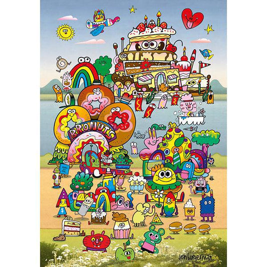 Take a Trip with Jon Burgerman 500 Piece Jigsaw Puzzle Heye