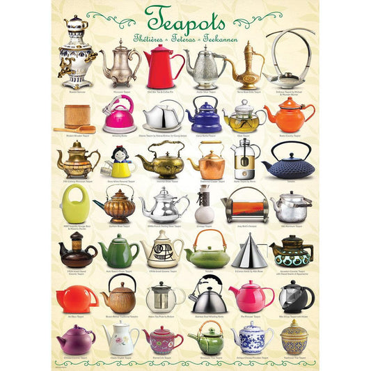 Teapots 1000 Piece Jigsaw Puzzle Eurographics
