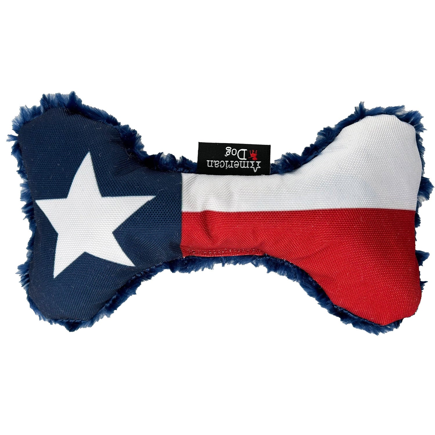 Texas Flag Bone (Nylon & Fleece) - Dog Toys - American Dog - Small - sku - 46808386502915