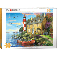 The Cottage Lighthouse 104 Connecting Pieces Jigsaw Puzzle Eurographics