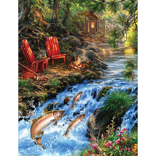 The Fishing Hole 500 Piece Jigsaw Puzzle Springbok