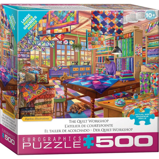 The Quilt Workshop 500 Piece Jigsaw Puzzle Eurographics