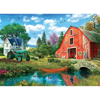 The Red Barn 1000 Piece Jigsaw Puzzle in Tin Eurographics