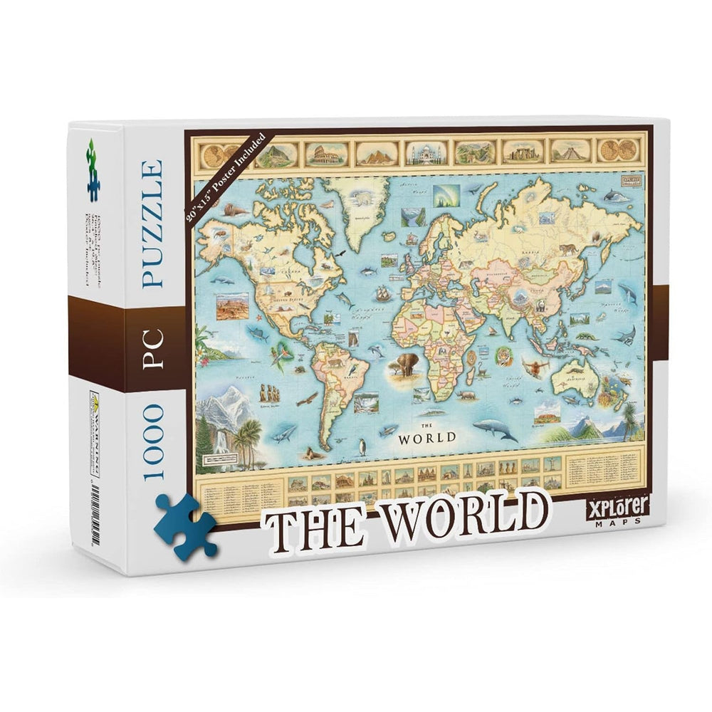 The World 1000 Piece Jigsaw Puzzle Xplorer Maps