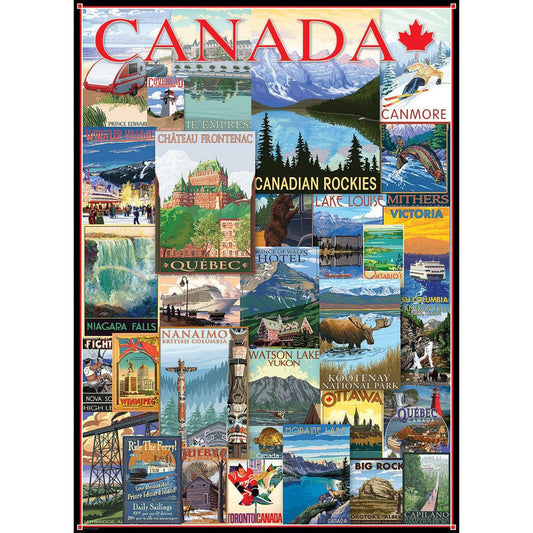 Travel Canada Vintage Posters 1000 Piece Jigsaw Puzzle Eurographics