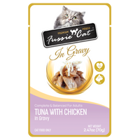 Fussie Cat Pouch - Tuna with Chicken in Gravy (2.47oz)