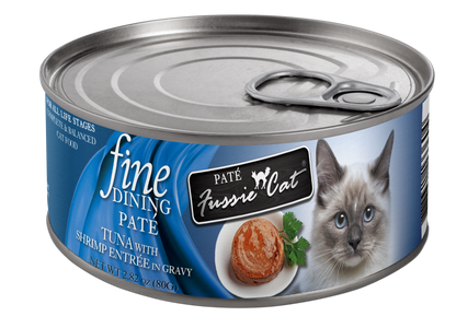 Purrfect Pet Kingdom Premium Fussie Cat Fine Dining - Pate - Tuna with Shrimp Entree in For Dogs for pet comfort and safety