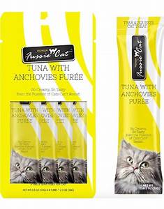 Fussie Cat Tuna with Anchovies Puree Treat for Cats Healthy Snack