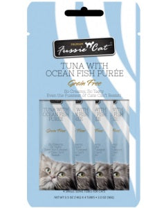 Fussie Cat Premium Tuna & Ocean Fish Creamy Puree Cat Treat